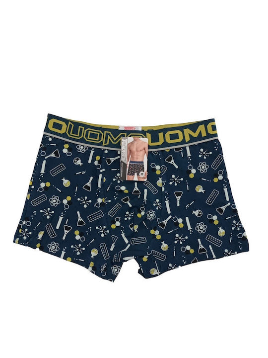 Uomo Men's Boxers Multicolor with Patterns 4Pack