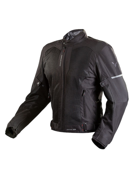 Nordcode Jackal Air Sommer Herren Motorradjacke Wasserdicht Schwarz