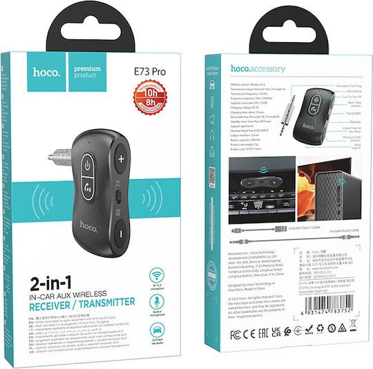 Hoco FM Transmitter Αυτοκινήτου E73 Pro με Bluetooth