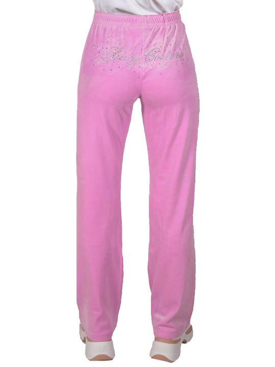 Juicy Couture Tina Παντελόνι Γυναικείας Φόρμας Λιλα Βελουτέ