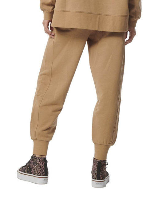 Παντελόνι Φόρμας με Λάστιχο Fleece Mocha brown