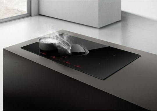 Elica Nikolatesla Switch Glow BL/F/83 Επαγωγική Εστία Αυτόνομη με Απορροφητήρα & Λειτουργία Κλειδώματος 83x51.5εκ.