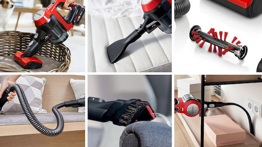 Bosch Unlimited 7 Прахосмукачка 2 в 1 Stick & Ръчна Червена