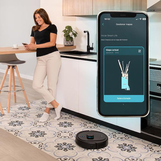 Cecotec Conga 8290 Immortal Ultra Power Home X-Treme Σκούπα Ρομπότ με Χαρτογράφηση Laser & Απορρόφηση 7000Pa Μαύρη