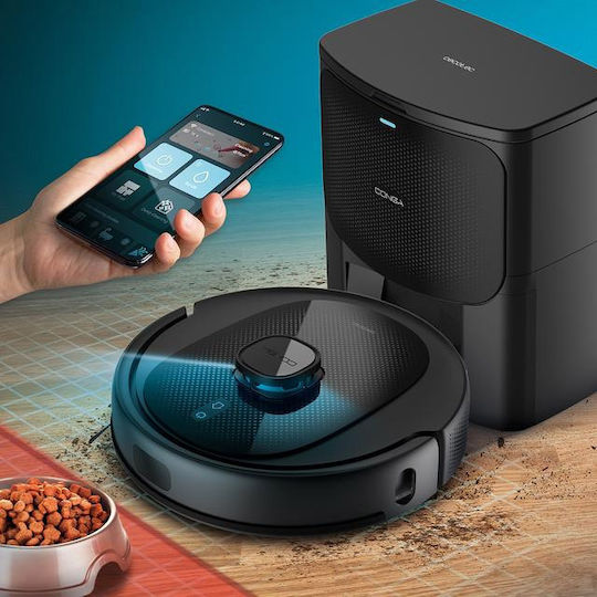 Cecotec Conga 7490 Immortal Home Genesis Σκούπα Ρομπότ με Χαρτογράφηση Laser & Απορρόφηση 2600Pa Μαύρη