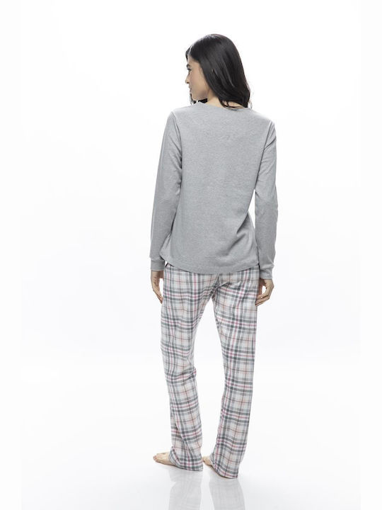 Galaxy Winter Damen Pyjama-Hose Grey melange.