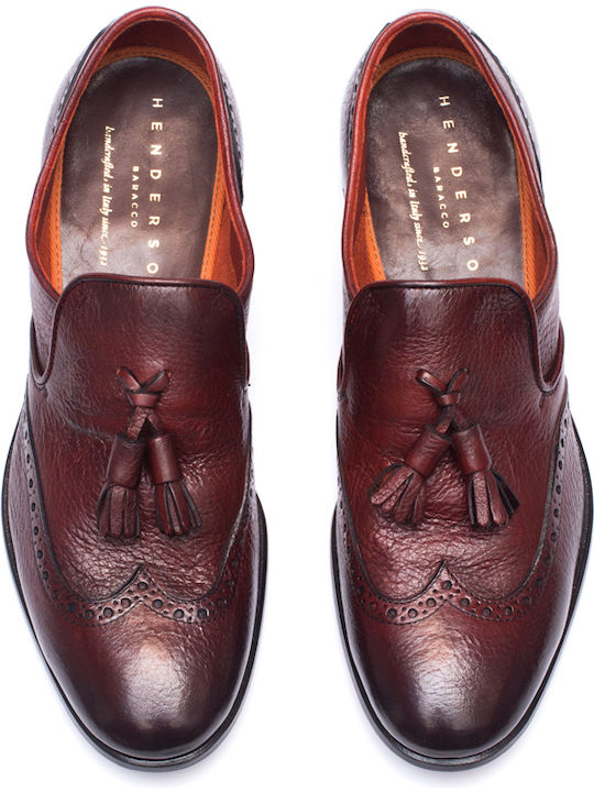Handgefertigt Leder Herrenschuhe Burgundisch