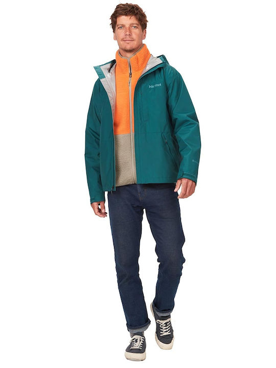 Winter Jacket Hardshell Waterproof and Windproof Dark Jungle