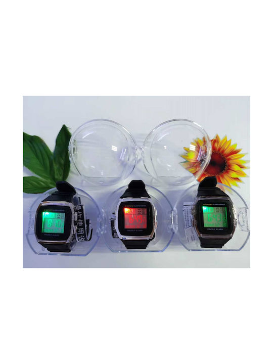 Ceas Digital pentru Copii cu Brățară de Cauciuc/Plastic Negru Diferite modele/sortimente de modele) 1 buc