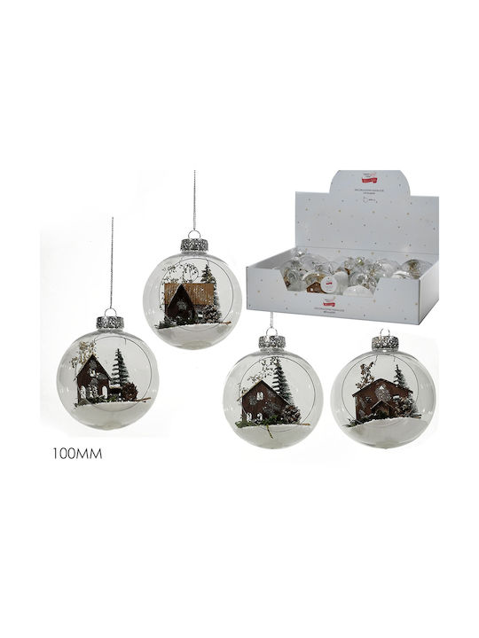 Διάφανο Christmas Glass Ball Ornament Transparent 10cm