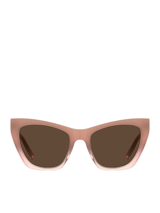 Damen Sonnenbrille mit Rosa Kunststoff Gestell und Braun Linse