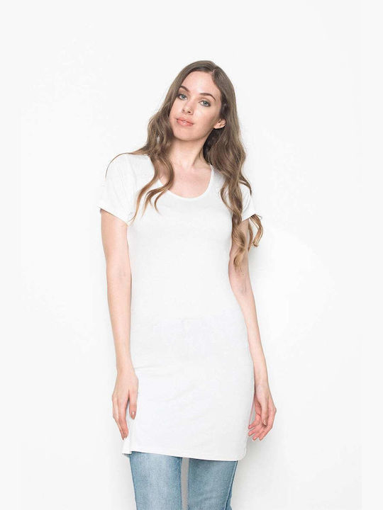 Glamorous Tunic Short Sleeve White