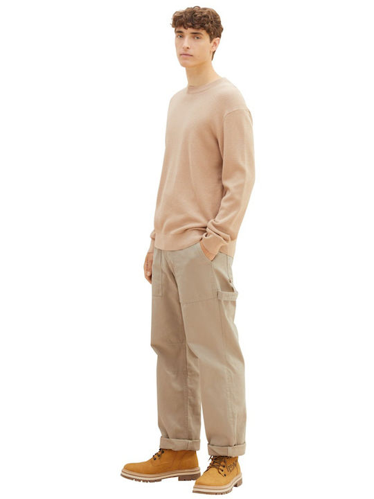 Tom Tailor Men's Long Sleeve Sweater Beige.