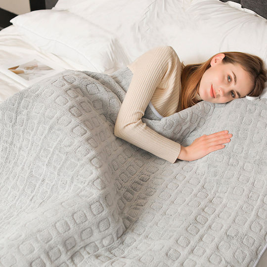 Aoke Semi Double Electric Washable Blanket with Timer Gray 127x152cm