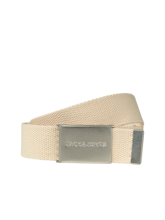 Jack & Jones Men's Fabric Webbing Belt Belt Vanilla