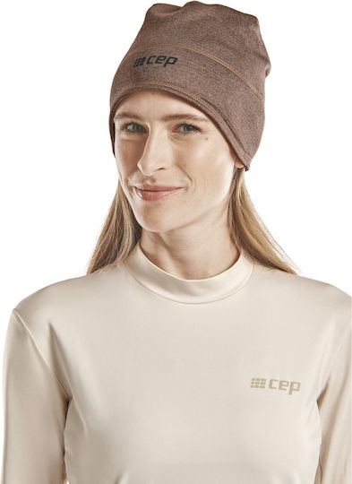 Beanie Unisex Σκούφος Πλεκτός σε Καφέ χρώμα