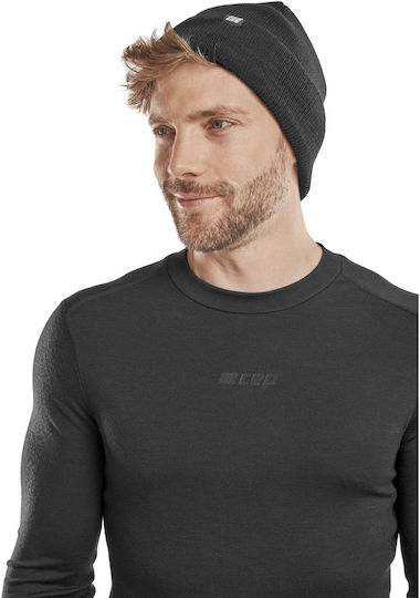 Beanie Unisex Σκούφος Πλεκτός σε Μαύρο χρώμα