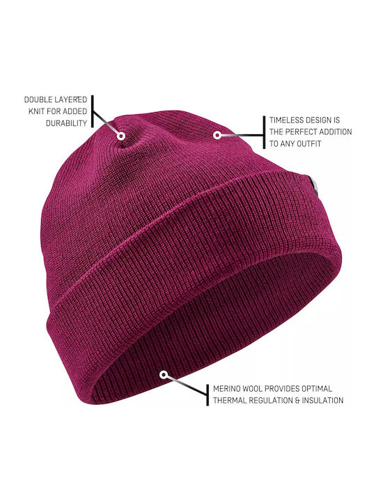 Beanie Unisex Σκούφος Πλεκτός σε Μωβ χρώμα