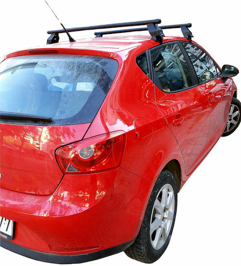 Menabo Атласни Таванни Стелки За Автомобил За Seat Ibiza 2008-2016 С Крака За Покривен Багажник И Заключване Черни МП.SIBIZA.12