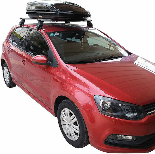 Menabo Aluminum Car Roof Bars for Volkswagen Polo Mazda 3 5D Set with Roof Rack Legs Silver
