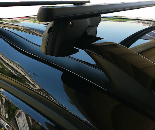 Menabo Car Roof Bars Aluminum for Peugeot 2008 4D 2013-2020 Set with Roof Rack Legs Black