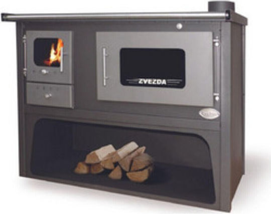 Zvezda Steel Radiator Wood Burning Stove Gray