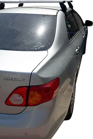 Menabo Autodachträger Aluminium für Toyota Corolla 4D 2000-2013 mit Dachträgerfüßen Silber
