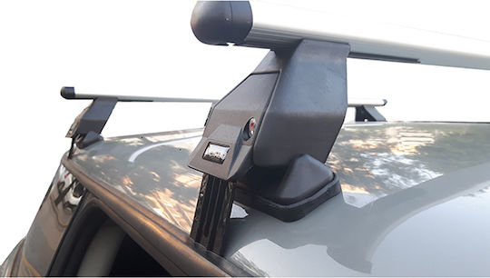 Menabo Μπάρες Οροφής Ατσάλινες για Mini Cooper (Σετ με πόδια) Ασημί