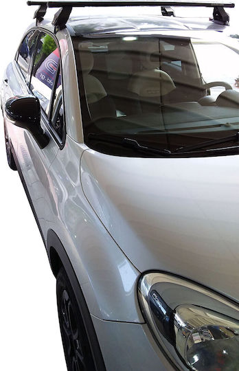 Menabo für Fiat 500X (mit Dachträgerfüßen) Silber