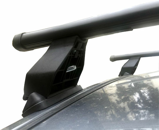 Menabo Steel Car Roof Bars for Toyota Avensis 4D Set with Roof Rack Legs Silver