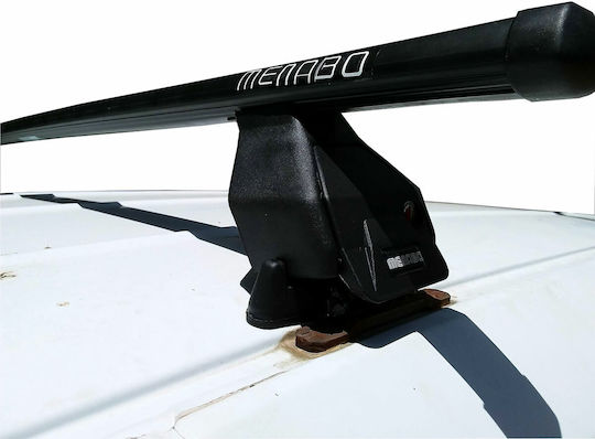 Menabo Steel Car Roof Bars for Opel Combo 2001-2011 Set with Roof Rack Legs Silver M.POCOMBO.04