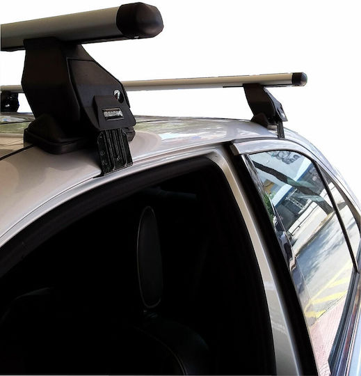 Menabo Aluminum Car Roof Bars for Mercedes-Benz E Class 1995-2002 Set with Roof Rack Legs Silver M.P. MW210.02