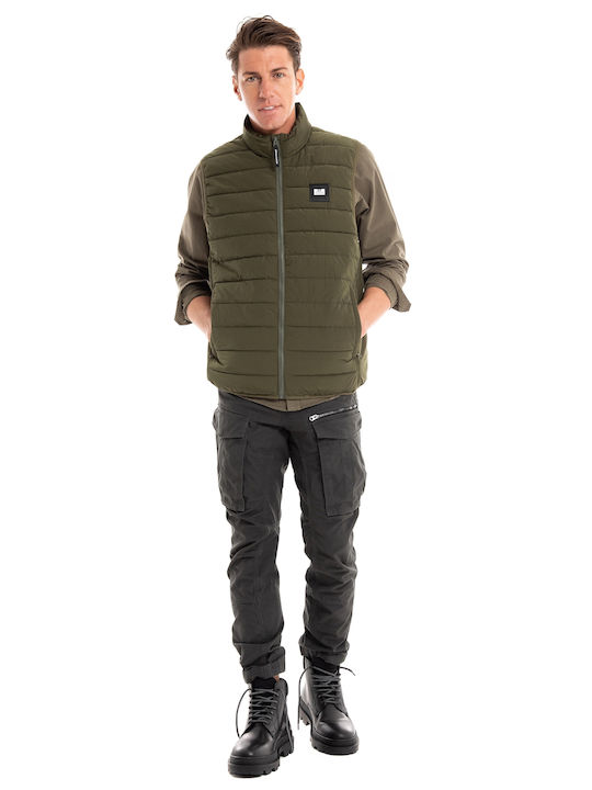 Weekend Offender Ärmellos Herren Jacke Puffer Grün