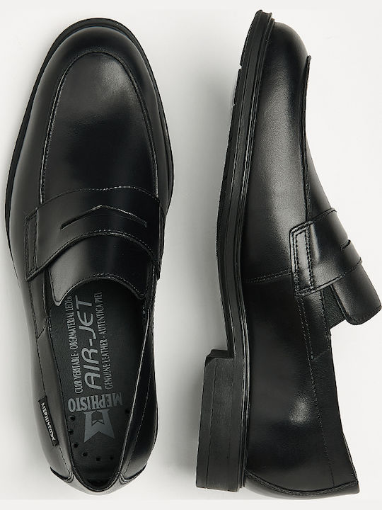 Ανατομικά Γυναικεία Slip-On Δερμάτινα Μαύρα