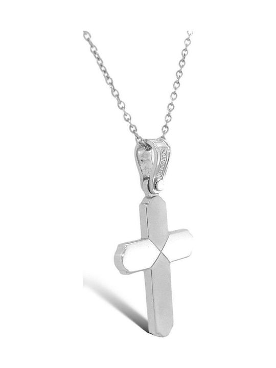 Triantos Women's White Gold Cross 14K