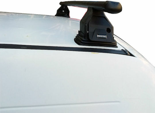 Menabo Metallic Car Roof Bars for Renault Kangoo 1998-2008 Set with Roof Rack Legs Silver