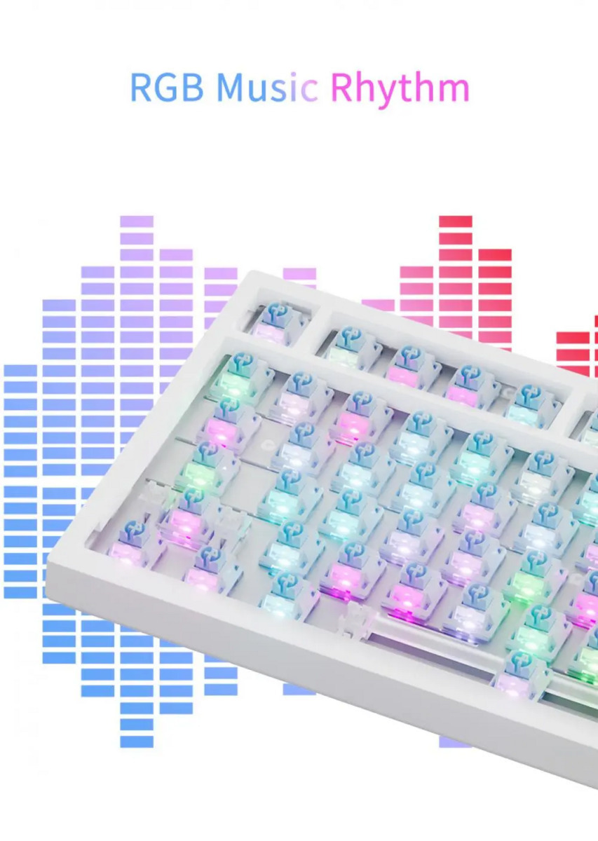Ajazz AK820 Pro Ασύρματο Gaming Μηχανικό Πληκτρολόγιο 75% με RGB ...