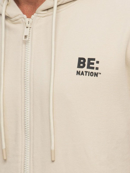 Be:Nation Men's Sweatshirt Jacket with Hood GREIZE 07302301-GREIZE