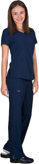 Alezi Women's Navy Blue Pants & Blouse Set