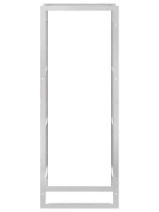 vidaXL Μεταλλικό Ράφι Αποθήκευσης Ξύλων 50x28x132cm Ασημί