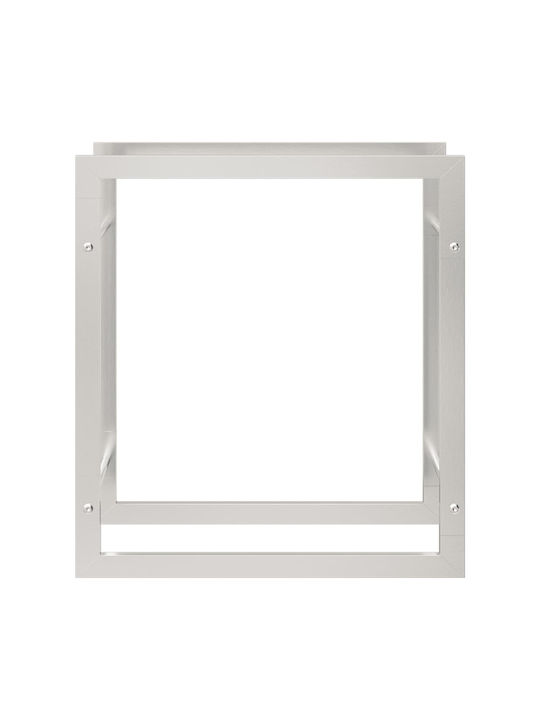 vidaXL Lemn de foc Metalic Raft Depozitare lemne 80x28x86cm Argintiu