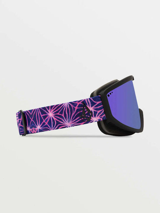 Volcom Footprints Ski & Snowboard Goggles Kids Purple with Lens in Purple Color