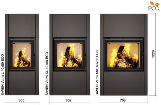 Saven Vatra XL Keramik Holzofen 8.4kW Schwarz