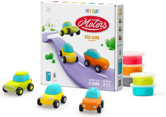Hey Clay Eco Cars Παιδικός Πηλός Σετ Πολύχρωμος