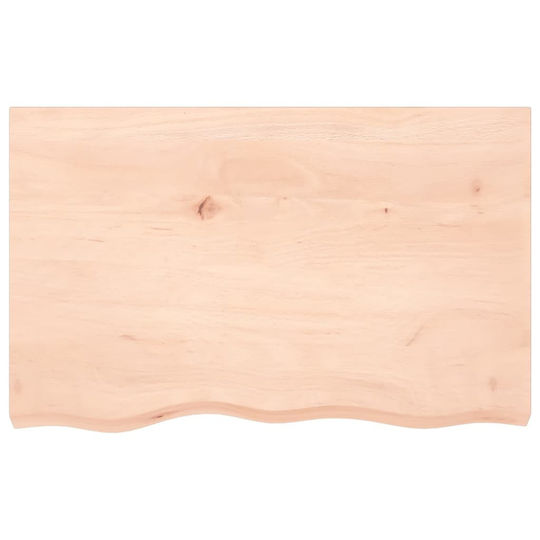 vidaXL Countertop without Sink L80xW50xH6cm Raw solid wood