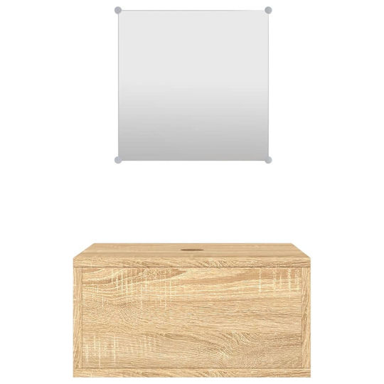 vidaXL Möbelset Waschtisch ohne Waschbecken mit Spiegel L40xB34xH20cm Oaks