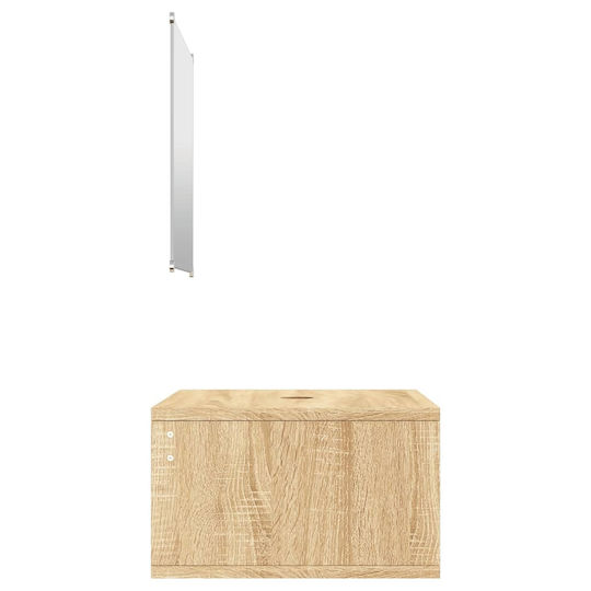 vidaXL Möbelset Waschtisch ohne Waschbecken mit Spiegel L40xB34xH20cm Oaks