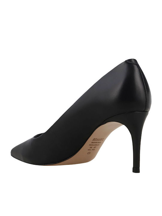 Leather Black Heels