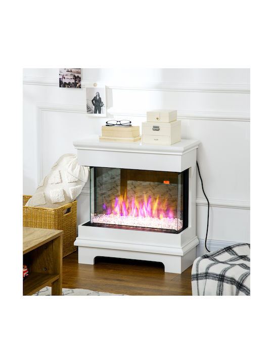 HomCom Wall Mounted Electric Fireplace 2000W 61x28cm White