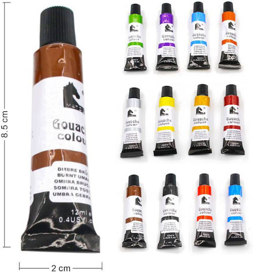 Tpster Темперни бои Gouache Colour Y-7312 в 12мл 12бр